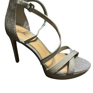 Gianni Bini Corielle Glitter Ankle Strap Strappy Platform Sandals Size 10